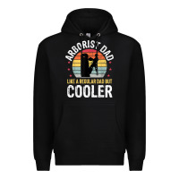 Black arborist dad tree climber logger woodworker chainsaw mens t shirt Premium Hoodie - linhVisuals