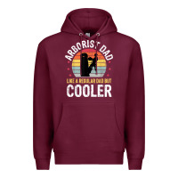 Burgundy arborist dad tree climber logger woodworker chainsaw mens t shirt Premium Hoodie - linhVisuals