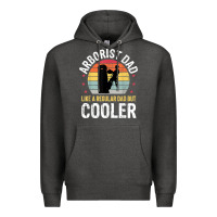 Charcoal Heather arborist dad tree climber logger woodworker chainsaw mens t shirt Premium Hoodie - linhVisuals