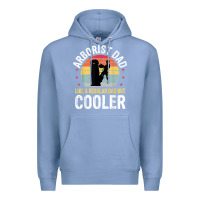 Colony Blue arborist dad tree climber logger woodworker chainsaw mens t shirt Premium Hoodie - linhVisuals