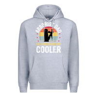 Heather Grey arborist dad tree climber logger woodworker chainsaw mens t shirt Premium Hoodie - linhVisuals