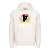 Pale Pink arborist dad tree climber logger woodworker chainsaw mens t shirt Premium Hoodie - linhVisuals