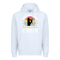 White arborist dad tree climber logger woodworker chainsaw mens t shirt Premium Hoodie - linhVisuals