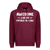 Burgundy awesome like my father in law funny fathers day gift men wom t shirt Premium Hoodie - linhVisuals