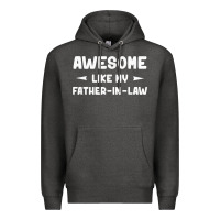 Charcoal Heather awesome like my father in law funny fathers day gift men wom t shirt Premium Hoodie - linhVisuals