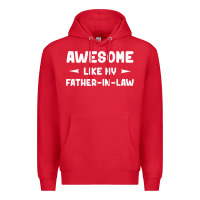 Red awesome like my father in law funny fathers day gift men wom t shirt Premium Hoodie - linhVisuals