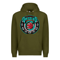 Army Green vancouver grizzlie retro Premium Hoodie - linhVisuals