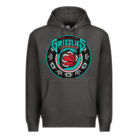 Charcoal Heather vancouver grizzlie retro Premium Hoodie - linhVisuals