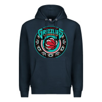 Navy vancouver grizzlie retro Premium Hoodie - linhVisuals
