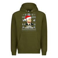 Army Green vladimir putin merry christmas Premium Hoodie - linhVisuals