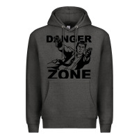 Charcoal Heather archer danger zone Premium Hoodie - linhVisuals