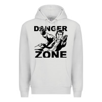 Dove Grey archer danger zone Premium Hoodie - linhVisuals