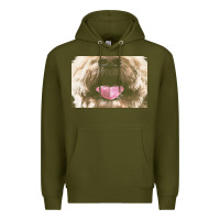 Army Green labradoodle t  shirtfunny labradoodle face mask funny dog mouth t  shi Premium Hoodie - linhVisuals