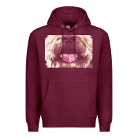 Burgundy labradoodle t  shirtfunny labradoodle face mask funny dog mouth t  shi Premium Hoodie - linhVisuals