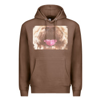 Chestnut labradoodle t  shirtfunny labradoodle face mask funny dog mouth t  shi Premium Hoodie - linhVisuals