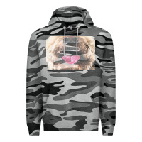 Slate Camo labradoodle t  shirtfunny labradoodle face mask funny dog mouth t  shi Premium Hoodie - linhVisuals