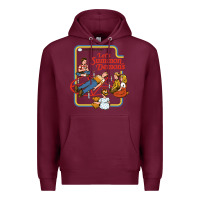 Burgundy let's summon demons Premium Hoodie - linhVisuals