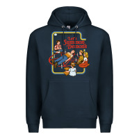 Navy let's summon demons Premium Hoodie - linhVisuals