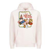 Pale Pink let's summon demons Premium Hoodie - linhVisuals