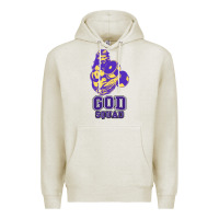 Oatmeal Heather kelvins god squad strong Premium Hoodie - linhVisuals
