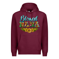 Burgundy blessed nana Premium Hoodie - BarkalooDesign