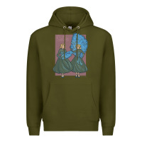 Army Green sisters    white christmas Premium Hoodie - linhVisuals
