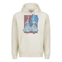 Oatmeal Heather sisters    white christmas Premium Hoodie - linhVisuals
