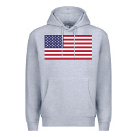 Heather Grey american flag Premium Hoodie - linhVisuals
