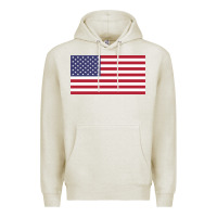 Oatmeal Heather american flag Premium Hoodie - linhVisuals