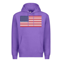 Purple american flag Premium Hoodie - linhVisuals