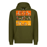 Army Green calvin Premium Hoodie - linhVisuals