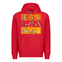 Red calvin Premium Hoodie - linhVisuals