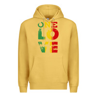 Antique Gold one love rasta reggae Premium Hoodie - linhVisuals