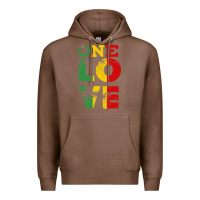One Love Rasta Reggae Premium Hoodie | Teevron