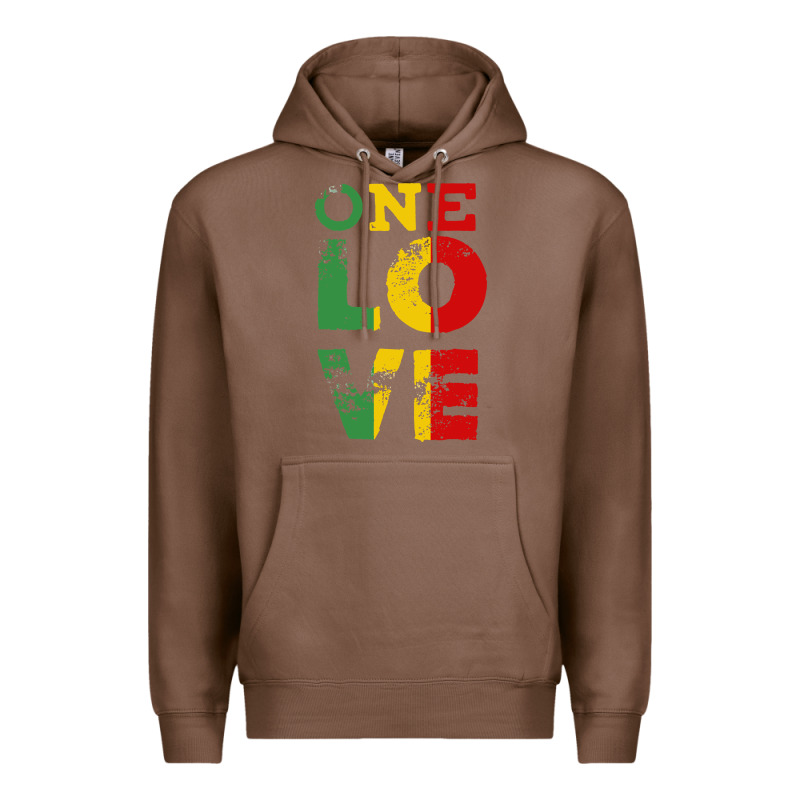 One Love Rasta Reggae Premium Hoodie by linhVisuals | Teevron