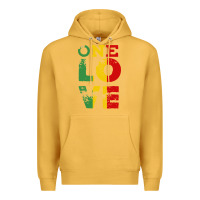 Mustard one love rasta reggae Premium Hoodie - linhVisuals