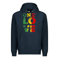 Navy one love rasta reggae Premium Hoodie - linhVisuals