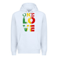 White one love rasta reggae Premium Hoodie - linhVisuals