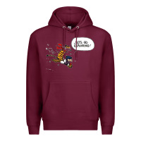 Burgundy calvin Premium Hoodie - linhVisuals