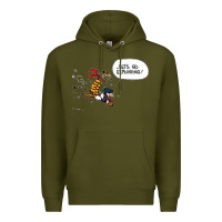 Army Green calvin Premium Hoodie - linhVisuals