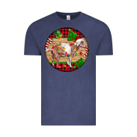 Vintage Denim Nubian Goat Christmas Vintage Tee - LillyAllenDesigns