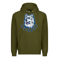 Army Green HUSKIES Premium Hoodie - linhVisuals
