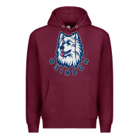 Burgundy HUSKIES Premium Hoodie - linhVisuals