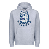 Heather Grey HUSKIES Premium Hoodie - linhVisuals