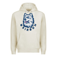 Oatmeal Heather HUSKIES Premium Hoodie - linhVisuals