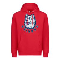 Red HUSKIES Premium Hoodie - linhVisuals
