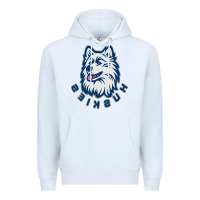 White HUSKIES Premium Hoodie - linhVisuals