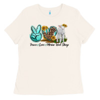Bone Peace Love Merino Wool Sheep Ladies Tee - LillyAllenDesigns