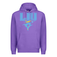 Purple long island university sharks Premium Hoodie - linhVisuals