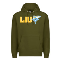 Army Green long island university sharks Premium Hoodie - linhVisuals